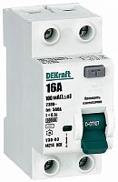 Выключатель дифференциального тока УЗО DeKraft УЗО-03 2п 16А 100мА 6,0кА тип AC картинка